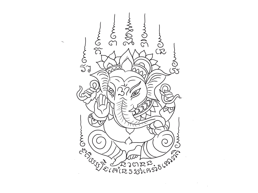 Tatouage Sak Yant -Symbole d'amélioration personnelle, d'éveil spirituel et de croissance intérieure.